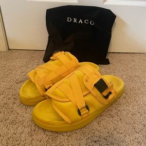 Draco Slides Velvet Yellow Size 9-10 Worn Once